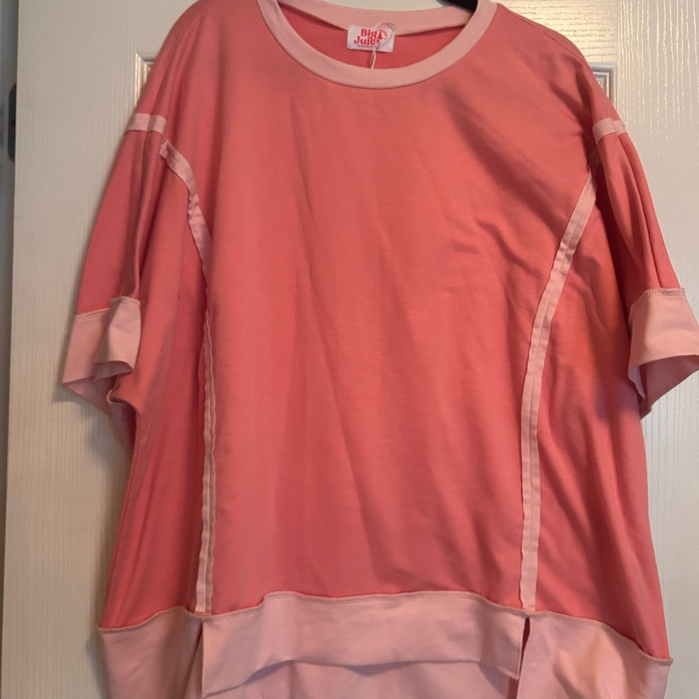 Big Jersey Pink Oversized Sweatshirt